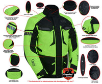 ADVANCE TOURING TEXTILE MOTORCYCLE JACKET FOR MEN – HI-VIS Jimmy Lee Leathers Club Vest