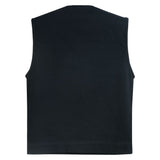 CONCEALED SNAPS, OLD SCHOOL HEAVY DENIM, HIDDEN ZIPPER, W/O COLLAR Jimmy Lee Leathers Club Vest