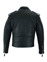 Classic Biker Motorcycle Jacket Concealed Gun Pockets Premium Cowhide Leather by Jimmy Lee Jimmy Lee Leathers Club Vest