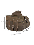 Genuine Vintage Brown Naked Leather Concealed Carry Saddlebag No-Studs Jimmy Lee Leathers Club Vest