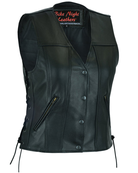 HER MILES SINGLE PANEL CONCEALMENT VEST Jimmy Lee Leathers Club Vest