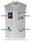 MEN’S BLUE ROUGH RUB-OFF RAW FINISH DENIM VEST NO LINER Jimmy Lee Leathers Club Vest