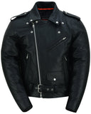 MEN'S EAGLE EMBOSSED LIVE TO RIDE - RIDE TO LIVE CLASSIC BLACK LEATHER S-8X Jimmy Lee Leathers Club Vest