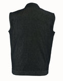 MEN'S ROUGH RUB-OFF RAW FINISH DENIM VEST NO LINER Jimmy Lee Leathers Club Vest