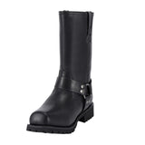 Men's Leather Standard Harness Biker Boots, Straps & Ring on Ankle side zipper Jimmy Lee Leathers Club Vest