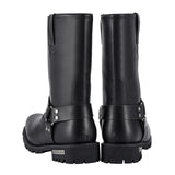 Men's Leather Standard Harness Biker Boots, Straps & Ring on Ankle side zipper Jimmy Lee Leathers Club Vest