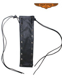 Mens Naked Cowhide Leather Vest Extender 9 hole Jimmy Lee Leathers Club Vest