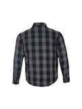 Mens Plaid Cotton Flannel Shirt Vented Removable shoulder and elbow pads Jimmy Lee Leathers Club Vest