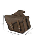 Motorcycle Genuine Brown Leather Saddlebag with Gun Holsters Jimmy Lee Leathers Club Vest