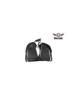 Motorcycle Saddlebag with No Studs Jimmy Lee Leathers Club Vest