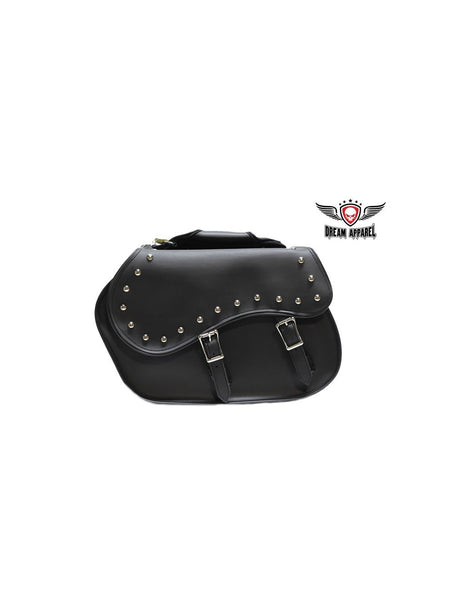 Motorcycle Saddlebag with Studs Jimmy Lee Leathers Club Vest