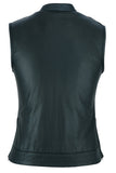 WOMEN’S PREMIUM SINGLE BACK PANEL CONCEALMENT CLUB STYLE VEST Jimmy Lee Leathers Club Vest