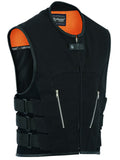 MEN'S UPDATED CANVAS SWAT TEAM STYLE MOTORCYCLE VEST