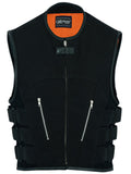 MEN'S UPDATED CANVAS SWAT TEAM STYLE MOTORCYCLE VEST