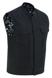 MEN’S MODERN UTILITY STYLE CANVAS MOTORCYCLE VEST