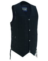 MEN'S TEN POCKET DENIM UTILITY VEST - TALL