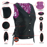 MISS MILES PURPLE PAISLEY MOTORCYCLE VEST