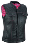 VIOLET PINK MC STYLE MOTORCYCLE CCW VEST FOR WOMEN