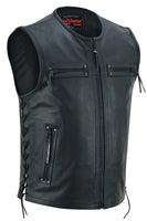 MEN'S ZIPPER FRONT SINGLE BACK PANEL CONCEALED CARRY VEST