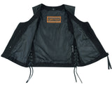 WOMEN'S LIGHTWEIGHT MOTORCYCLE VEST WITH RIVETS DETAILING