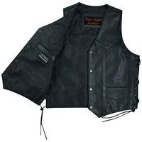 KIDS TRADITIONAL STYLE LEATHER SIDE LACE VEST