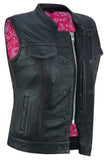 VIOLET PINK MC STYLE MOTORCYCLE CCW VEST FOR WOMEN