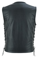 MEN'S ZIPPER FRONT SINGLE BACK PANEL CONCEALED CARRY VEST