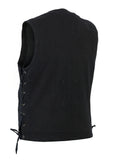 MEN'S SINGLE BACK PANEL CONCEALED CARRY DENIM VEST