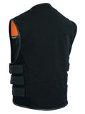 MEN'S UPDATED CANVAS SWAT TEAM STYLE MOTORCYCLE VEST