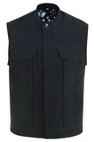 MEN’S MODERN UTILITY STYLE CANVAS MOTORCYCLE VEST