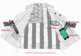 HONOR RIDE WESTERN CUT MOTORCYCLE CCW VEST WITH AMERICAN FLAG LINER